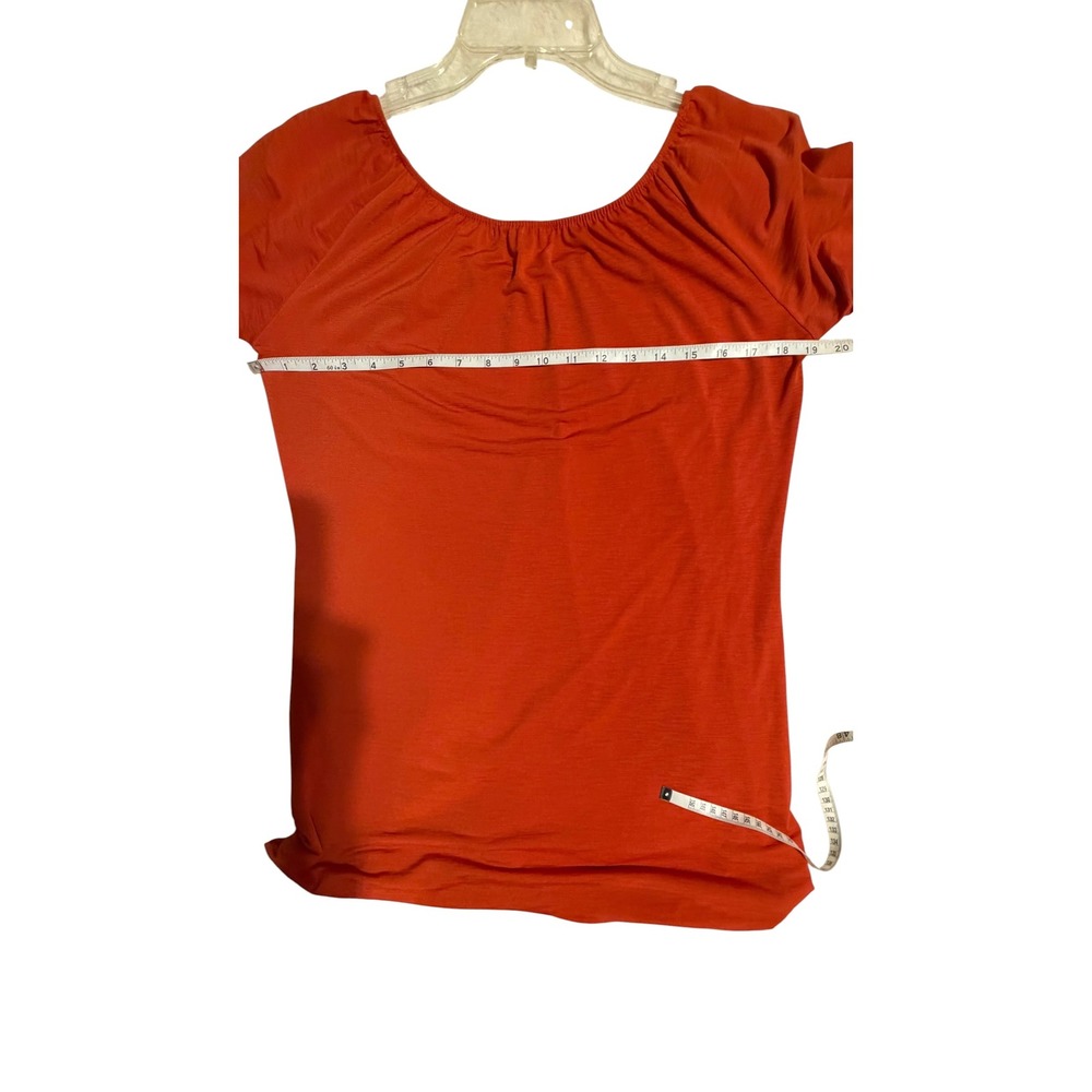 Spense Womens Burnt Orange Bell Sleeve Off Shoulder Boho Blouse Top Size M - Picture 4 of 11